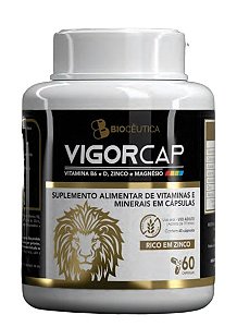 Suplemento VigorCap Vit D, B6, Magnésio - 60 Caps