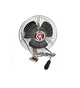 Mini Ventilador Automotivo Cromado 24v 6 pol. 15 cm. - Universal Uso geral