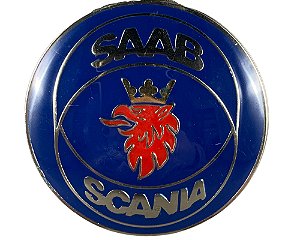 Emblema Capo Logotipo Para Scania Saab 112 / 113 Aluminio