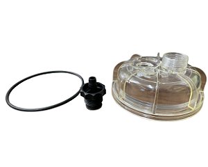 Copo Acrílico Maior Para Filtro Racor Sem Entrada Sensor Separador de Agua