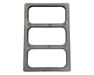 Tampa Cega Tapa Furo Painel Cinza 03 Furo Para Caminhão Mb Bicudo