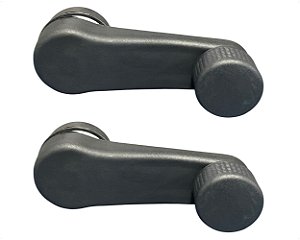 02 Manivela Grafite Regulagem Vidro Porta para Caminhão Mb 1938s Accelo Atego Axor