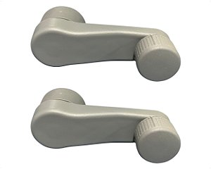 02 Manivela Cinza Regulagem Vidro Porta para Caminhão Mb 1938s Accelo Atego Axor