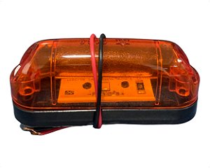 Lanterna Dianteira Delimitadora Ambar 1 Led Bivolt 12v / 24v Laranja - Luz de Posição