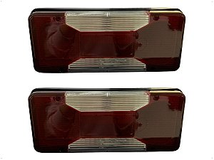 Par Lanterna Lente Traseira Vermelho com Soquete LD / LE Compatível com Iveco Daily Vertis