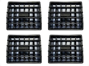 Kit 4 Difusor Ar Lateral E Central Preto Para Vw Gol Bola Parati Saveiro G2 Special