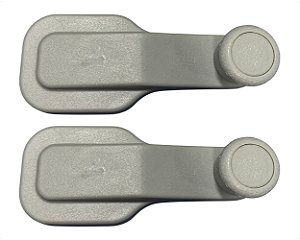 02 Manivela Regulagem Vidro Manual Porta Plástico Cinza Para Volvo Nl de 1993 até 2006