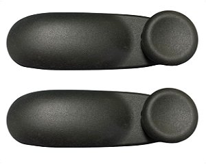 02 Manivela Regulagem Vidro Manual Porta Plástico Preto Para Volvo Vm de 2013 em diante