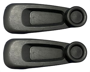 02 Manivela Regulagem Manual Vidro Porta Plástico Preto Para Scania 5 / 6 PGR