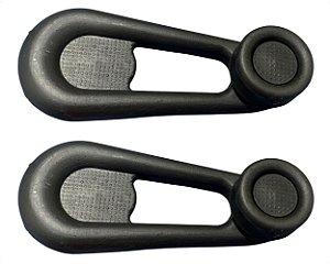 02 Manivela Regulagem Janela Manual Porta Plástico Preto Para Scania 4 - P114 R114 T114