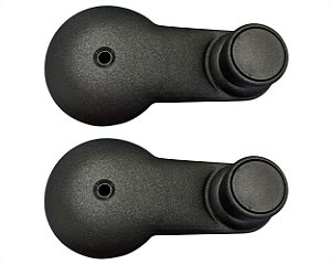 02 Manivela Regulagem Vidro Manual Porta Plástico Preto para Caminhão Mb de 1982 até 1994