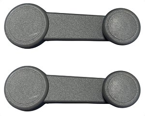 02 Manivela Regulagem Vidro Manual Porta Plástico Preto Para Ford Fiesta Ka Ecosport Courrier