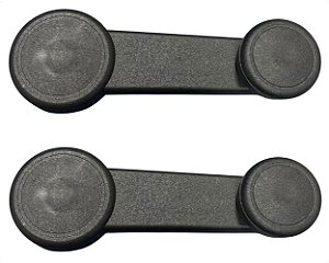 02 Manivela Regulagem Vidro Porta Plástico Preto para Ford Fiesta Ka Ranger Ecsoport Courrier