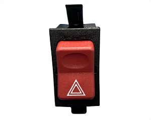 Botão Interruptor Luz de Aviso Pisca Alerta Emergência 12v Para Ford Cargo 1317 / Mb L1620 Vermelho