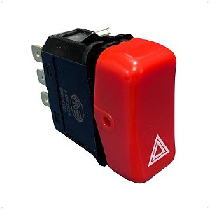 Botão Interruptor Luz Emergência Pisca Alerta 24v Para Agrale Marcopolo MB de 1989 até 1995