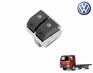 Botão Tecla Acionadora Levantar Vidro Elétrico Duplo - LE Motorista - VW Delivery Express 6160 9170 11180