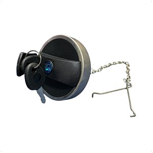 Tampa de Combustível - Tanque c/ Rosca Interna - Com Chave Caminhão VW 8120 8150 19320 15180 e Ford Cargo 815 4532 após 2000 Constelation 2Z0201551