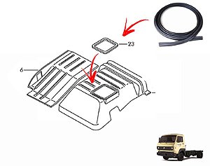 Borracha Vedação Guarda Pó Coifa Alavanca Cambio no Assoalho - Caminhão VW e Ford Cargo TAC867385