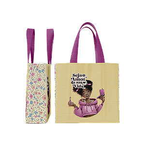 Tote Bag Bolsa Em Tecido Dia da Mulher Amarela