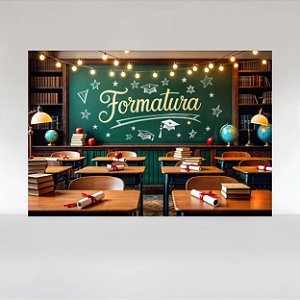 Painel de Festa em Tecido Sublimado Formatura Sala de Aula