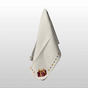 Kit 8 Guardanapos em Tecido Sublimado Quebra Nozes Azul e Bordô 42x42 cm