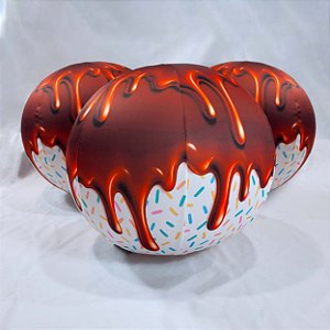 Kit de 3 Capa de Balão 36 polegadas - Chocolate com Granulado