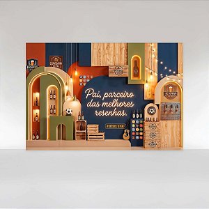 Painel de Festa em Tecido Sublimado Dia dos Pais Resenha