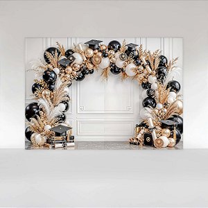 Painel de Festa em Tecido Sublimado Formatura com Balões