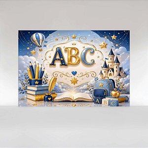 Painel de Festa em Tecido Sublimado Formatura ABC