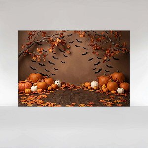 Painel de Festa em Tecido Sublimado Halloween
