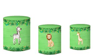 Kit Capas de Cilindro de festa em tecido sublimado Safari Verde