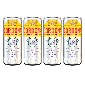 Gin & Tonic Gordon's Lata 269ml - 4 UND