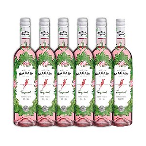 Kit de 6 Vinhos Casa Perini Macaw Tropical Rosé Frisante - 750ml