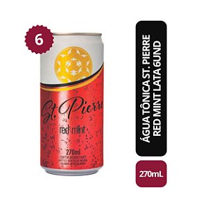 Água Tônica St. Pierre Red Mint lata 270ml - 06 unids