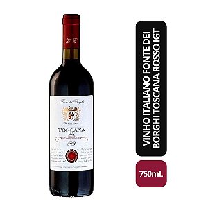 Vinho Italiano Fonte Dei Borghi Toscana Rosso IGT - 750ml