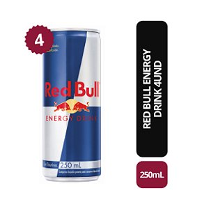 Energético Red Bull Energy Drink Tradicional 250ml Original  (4 latas)