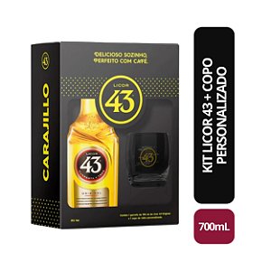 Kit Licor Diego Zamora 43 700ML + Copo Personalizado 43 (Vidro)