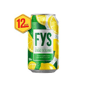 Refrigerante FYS Sabor Limão Siciliano Lata 12UND - 350ml