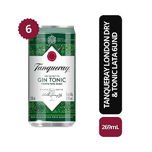 TANQUERAY LONDON DRY & TONIC 6 UND LATA - 269ML