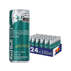 Energético Red Bull Energy Drink, Summer Edition - Maçã e Figo - 250 ml (24 latas)