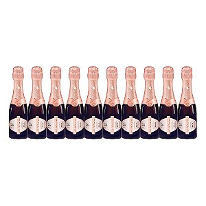 Kit 10 Espumantes Chandon Baby Brut Rose Miniatura - 187ml