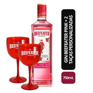 Gin Beefeater Pink 750ML + 2 Taças Personalizadas