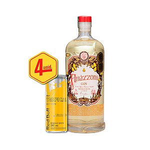 1und Gin Amázzoni Maniuara 750ml + 4und Red Bull Tropical 269ml