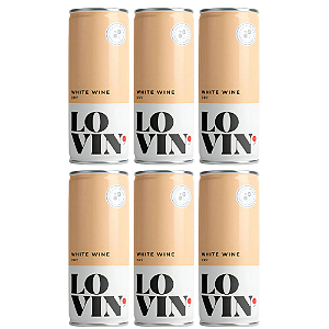 Lovin White Dry Vinho em Lata 269Ml Caixa Com 6 Unidades