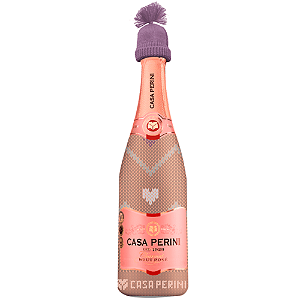 Espumante Casa Perini Brut Rose 750Ml Edição Especial Inverno Gorro Roxo