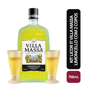 Kit Licor It Villa Massa Limoncello com 2 Copos