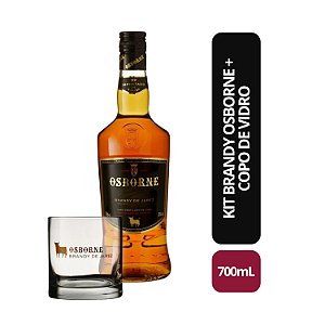 KIT BRANDY OSBORNE 700ML + COPO DE VIDRO