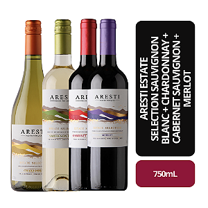 Combo Aresti Estate Selection – 4 Vinhos: Sauvignon Blanc + Chardonnay + Cabernet Sauvignon + Merlot