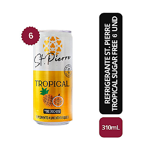 Refrigerante St. Pierre Tropical Sugar Free 6 unids -  310ml