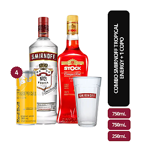 COMBO Smirnoff Tropical Energy + 1 copo